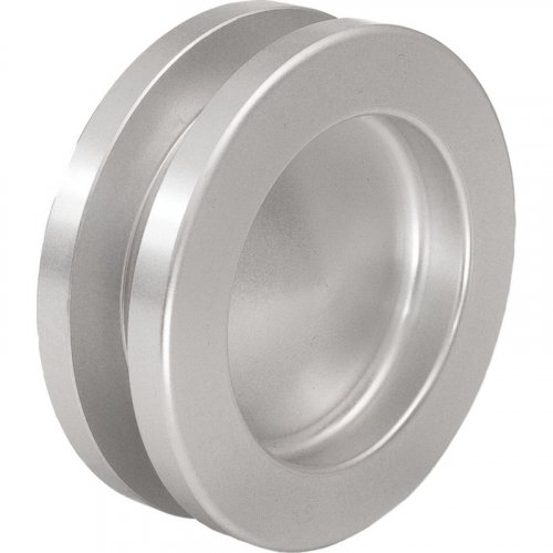 Mušle pro posuvné dveře KWS o 65 mm, šroubovací - Materiál: Hliník stříbrně eloxovaný