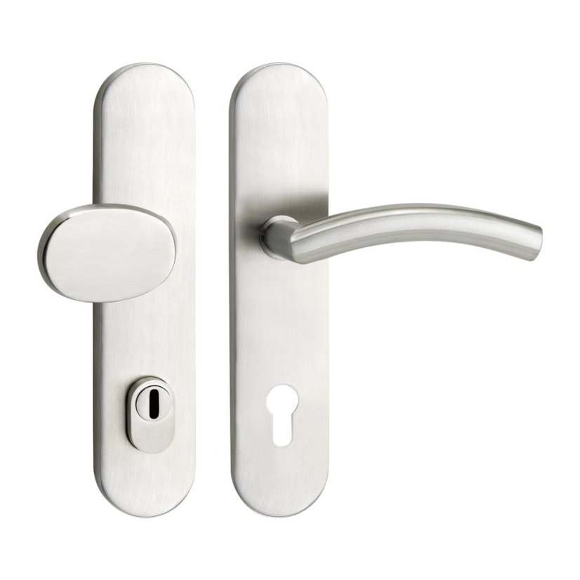 Bezpečnostní kování na vchodové dveře s krytím vložky NEW YORK, klika / koule