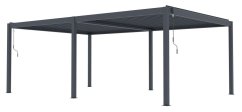 Bioklimatická pergola G21 Austin Premium 6x4 m, antracitová hliníková