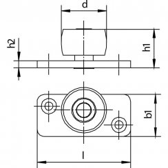 Spodní vodící kladka s deskou HELM 459 PL