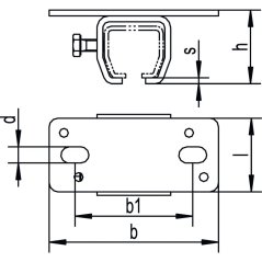 Uchycenie koľajnice na strop HELM Agrar