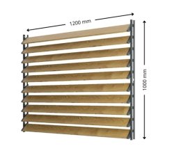 SAMKIT SET black - 1200*1000mm (10ks thermowood borovice desek a 2x samkit)