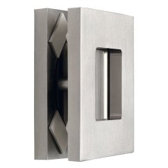 Mušle pro posuvné skleněné dveře 6405 hranatá, tl. skla 8 - 10 mm, stříbrný elox