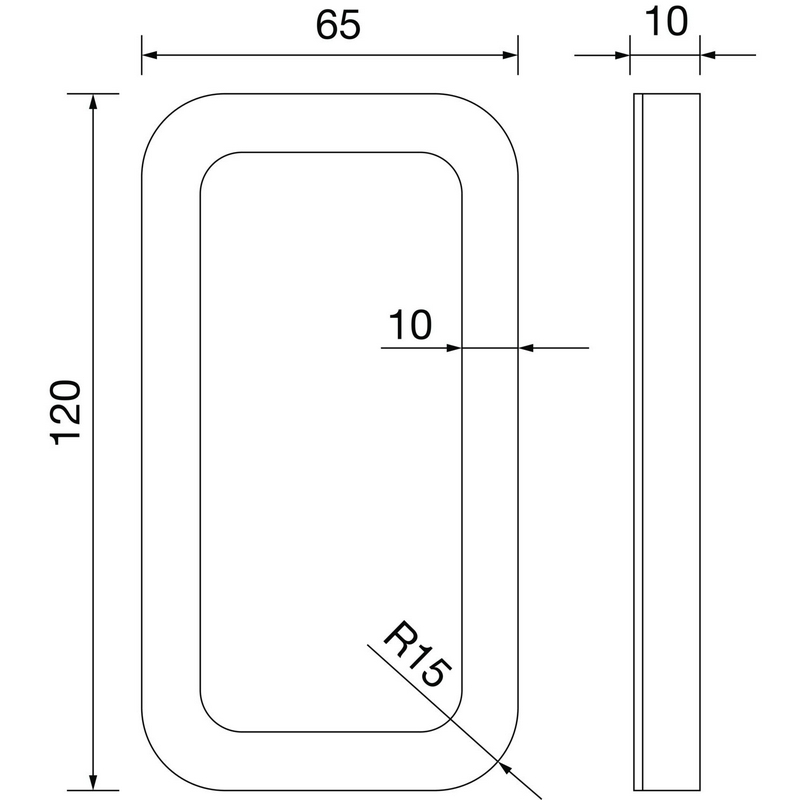 Rámečková mušle k nalepení 120 x 65 mm