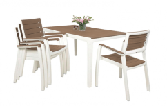 Zahradní nábytek Keter Harmony set stůl + 4 židle bílý / cappuccino