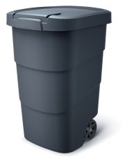 Popelnice Prosperplast Wheeler 95 l antracit, černé víko