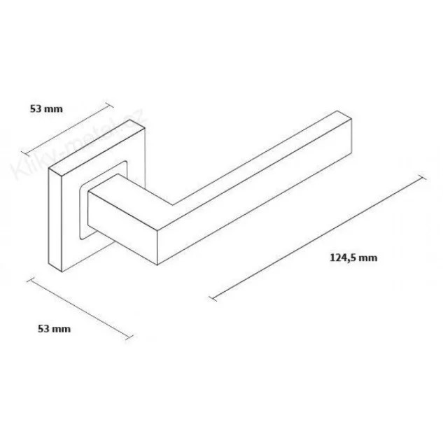 Dveřní kování CUBE - LINE, nerez
