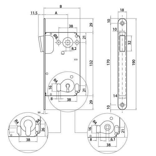BONAITI B-Twin magnetický zámek DM 50 mm