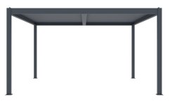 Bioklimatická pergola G21 Austin 4x4 m, antracitová hliníková