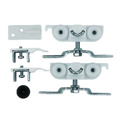 Sada kování pro posuvné dveře HELM 73, hliník do 80 kg (bez kolejnice)