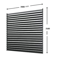 SAMKIT SET pro venkovní žaluzie z hliníku RAL 7016 (antracitová): V:2500, Š:2000mm
