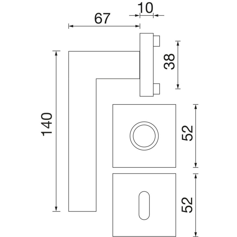 Solido dveřní kování MALMÖ, nerez černá