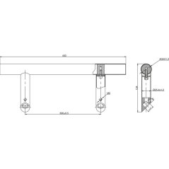 Madlo na dveře MARCHESI 4810, šikmé