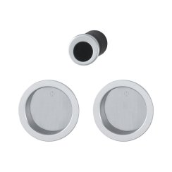 Mušle na posuvné dvere HOPPE - set 4920, bez zámku, okrúhle, bez otvoru