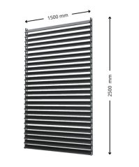 SAMKIT SET pro venkovní žaluzie z hliníku RAL 7016 (antracitová): V:2500, Š:1500mm
