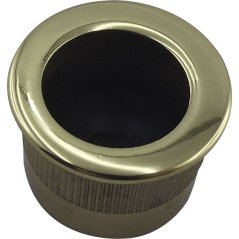 Hranový náprstok na posuvné dvere ø 25 mm, mosadz pomosadená