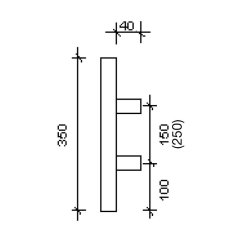 Dveřní madlo MARCHESI 4802 rovné, M8, nerez mat