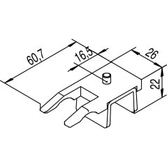 Koncový doraz kolejnice s brzdou HELM 53/73