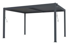 Bioklimatická pergola G21 Austin 4x3 m, antracitová hliníková