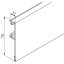 Kryt kolejnice pro dřevěné/skleněné dveře výška 75 mm SOLIDO 80/HELM 73/HELM 140 stříbrný
