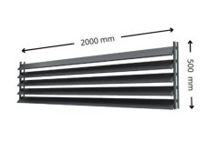SAMKIT SET pro venkovní žaluzie z hliníku RAL 7016 (antracitová): V:500, Š:2000mm