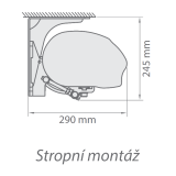 Stropní montáž Dakar (2 držáky)