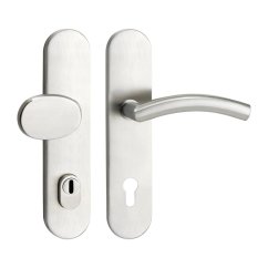 Bezpečnostní kování na vchodové dveře s krytím vložky NEW YORK, klika / koule