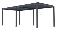 Bioklimatická pergola G21 Austin Premium 6x3 m, antracitová hliníková