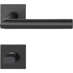 Dveřní kování NORWEGEN, interiérové, klika-klika, nerez, černý, ploch. rozeta