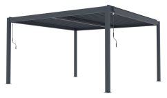 Bioklimatická pergola G21 Austin Premium 4x4 m, antracitová hliníková