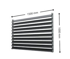 SAMKIT SET pro venkovní žaluzie z hliníku RAL 7016 (antracitová): V:1000, Š:1500mm