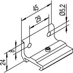Upevnění kolejnice na stěnu HELM 140