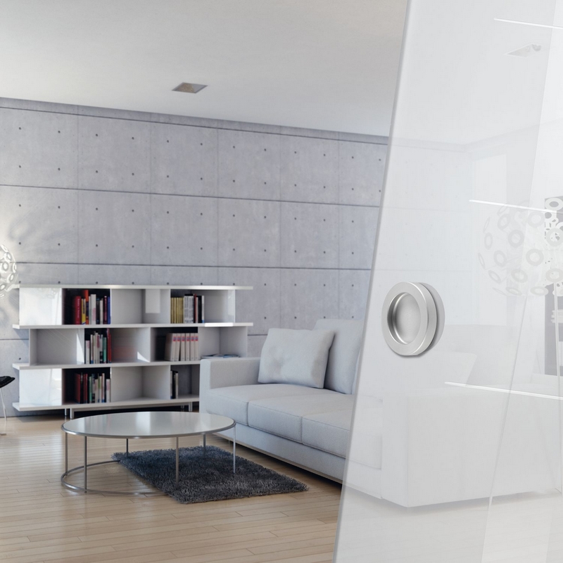 Mušlové madlo pro posuvné dveře o 65 mm KWS, samolepící