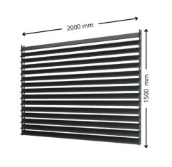 SAMKIT SET pro venkovní žaluzie z hliníku RAL 7016 (antracitová): V:1500, Š:2000mm