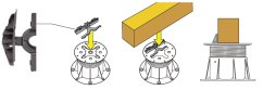 Mezerníky Buzon PB-0-S-TABS 3 MM pro terče PB-0-S18