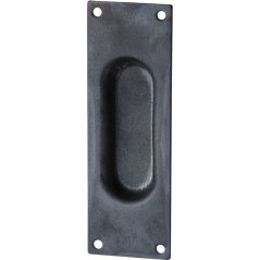 Mušľa na posuvné dvere 40 x 120 mm rovná, čierna oceľ