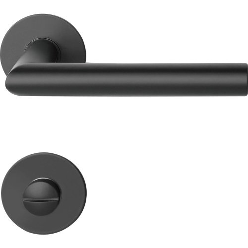 Dveřní kování NORWEGEN, interiérové, klika-klika, nerez, černý, ploch. rozeta