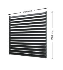 SAMKIT SET pro venkovní žaluzie z hliníku RAL 7016 (antracitová): V:1500, Š:1500mm