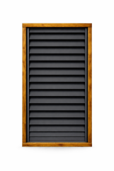 Dřevěný slunolam s hliníkovou otočnou lamelou