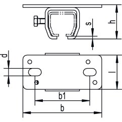 Uchycení kolejnice na strop HELM Agrar