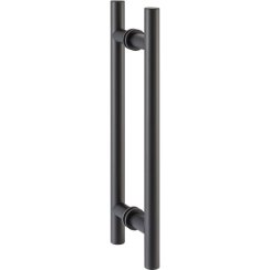 Madlo na dvere KWS 8142, 350 / 250 mm, ø 20 mm, hliník čierny mat