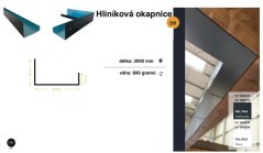 SAMKIT Odvodňovací profil hliník - antracit 7016 v délce 2000mm