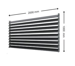 SAMKIT SET pro venkovní žaluzie z hliníku RAL 7016 (antracitová): V:1000, Š:2000mm