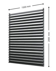 SAMKIT SET pro venkovní žaluzie z hliníku RAL 7016 (antracitová): V:2000, Š:1500mm