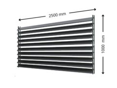 SAMKIT SET pro venkovní žaluzie z hliníku RAL 7016 (antracitová): V:1000, Š:2500mm