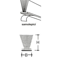 Tesniace kefka na posuvné dvere, samolepiaca
