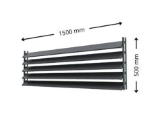 SAMKIT SET pro venkovní žaluzie z hliníku RAL 7016 (antracitová): V:500, Š:1500mm