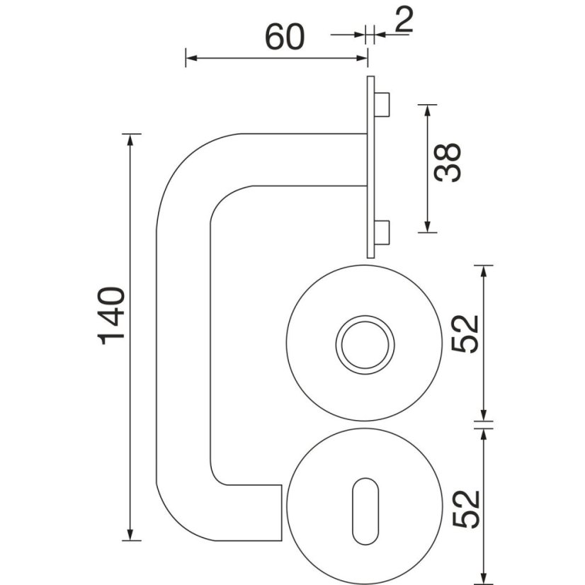 Kulaté interiérové kliky na dveře TALIN