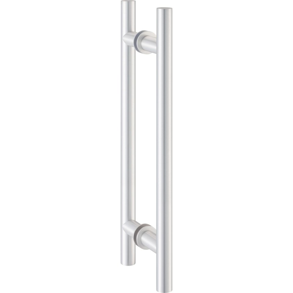 Dveřní madlo KWS 8142, 350 / 250 mm, ø 20 mm, hliník stříbrný elox